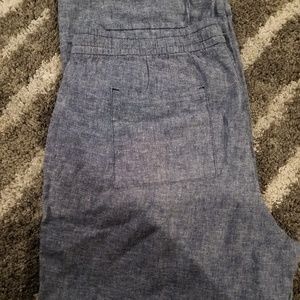 Old navy wide leg denim linen pants